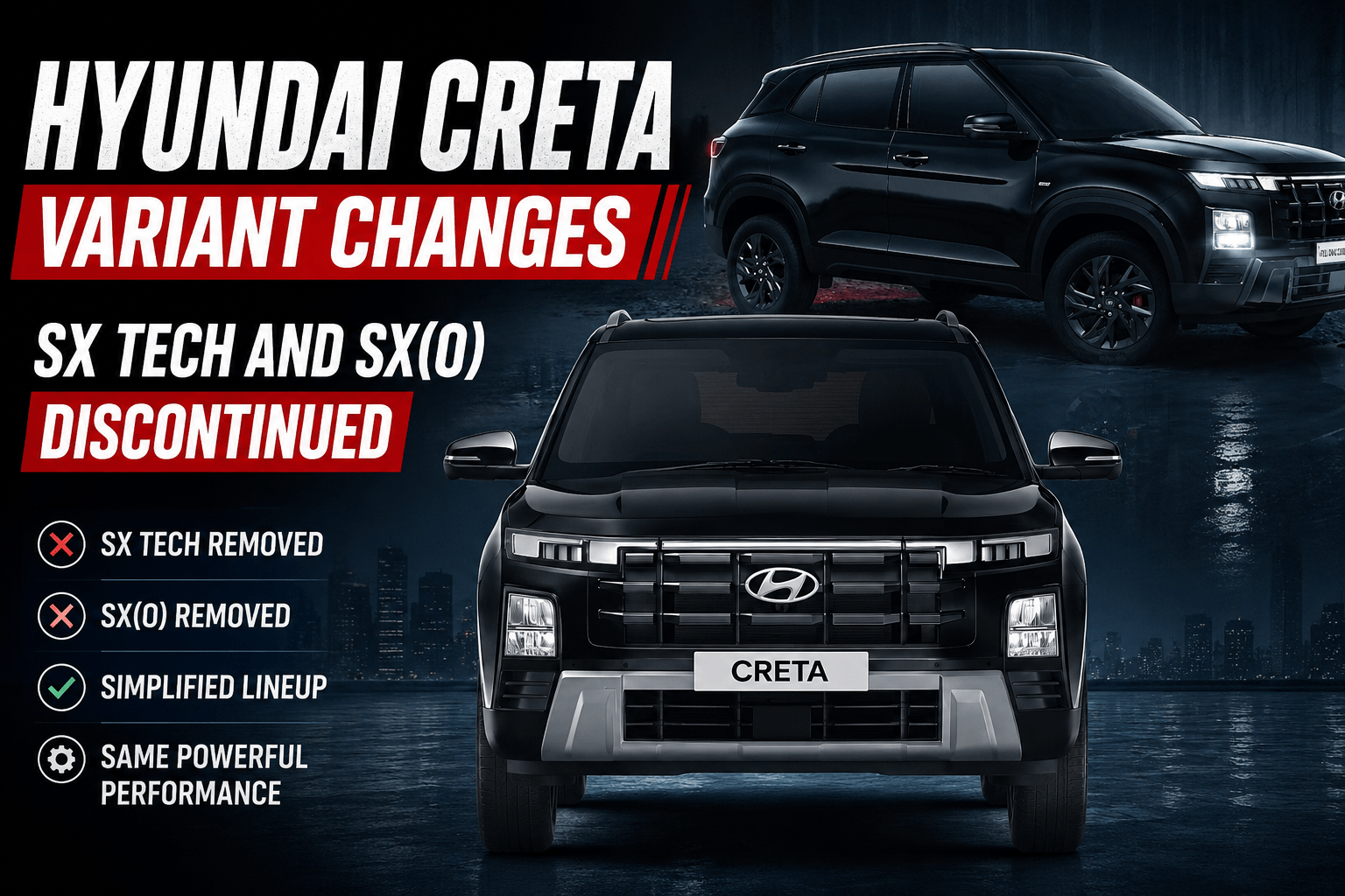 Hyundai Creta Variant Changes 2026